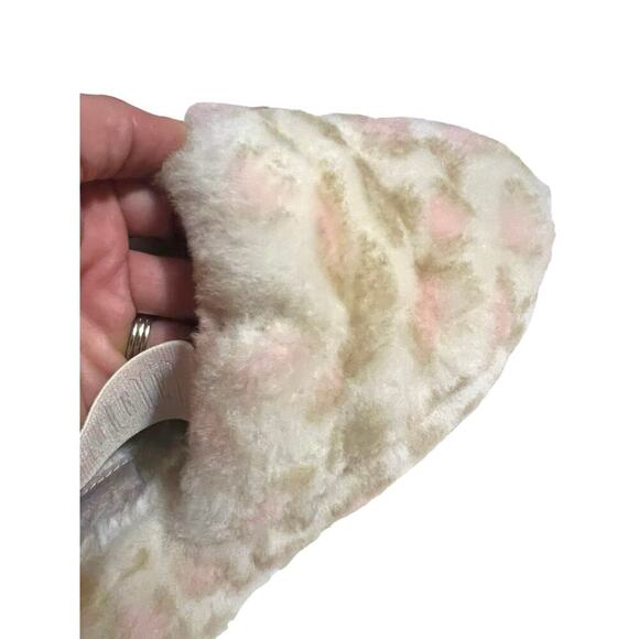 UGG Fluff Yeah Slide Slipper Panther Print Platform Cream Pink Back Strap Size 9 - Picture 8 of 13
